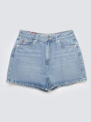 Szorty damskie jeansowe niebieskie Authentic Girl 393. Niebieskie szorty damskie Big Star, na lato, bez wzorów, z bawełny, klasyczne, z podwyższonym stanem. Za 139.99 zł.