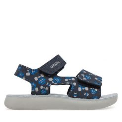 Sandały Geox. Niebieskie sandały chłopięce Geox, bez zapięcia. Za 109.99 zł.