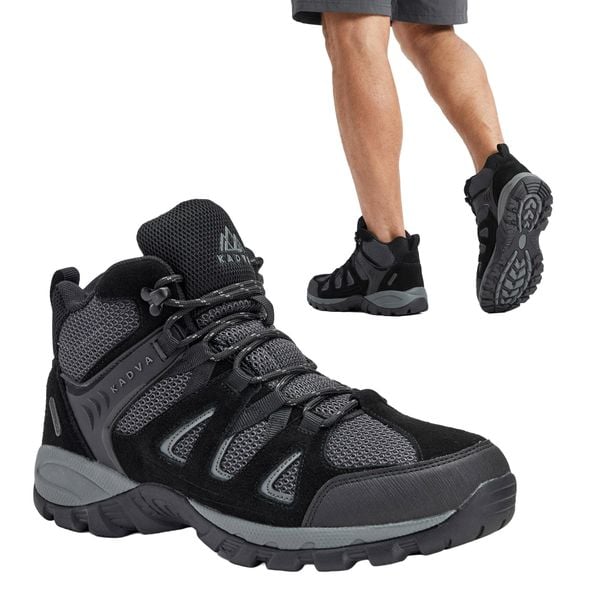 Buty trekkingowe męskie KADVA Traver Mid WP. Czarne trekkingi męskie KADVA, na jesień, trekkingowe, thinsulate. Za 199.99 zł.