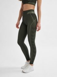 Damskie legginsy Hummel TE Christel. Zielone legginsy damskie Hummel, s, bez wzorów, z elastanu, na fitness i siłownię. Za 159.00 zł.