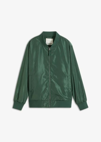 Kurtka bomberka. Fioletowe kurtki damskie bonprix, bez wzorów, bez kaptura. Za 189.99 zł.