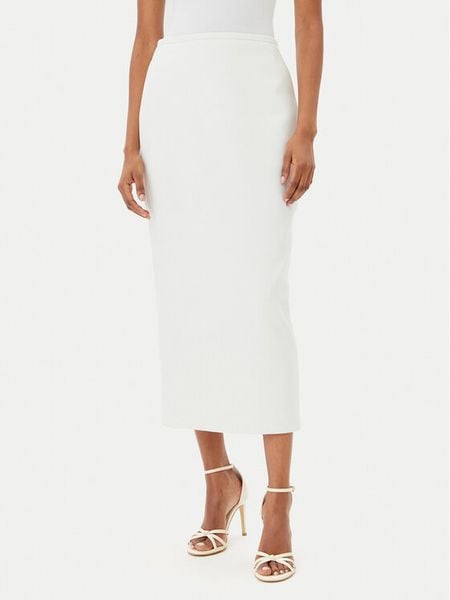French Connection Spódnica midi 73YAB Biały Regular Fit. Białe spódnice damskie French Connection, bez wzorów, z syntetyku, midi. Za 279.99 zł.