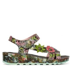 Sandały Laura Vita. Czarne sandały damskie Laura Vita, bez wzorów, bez obcasa, na płaskiej podeszwie, bez zapięcia. Za 409.99 zł.