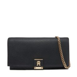 Torebka Tommy Hilfiger. Czarne torebki do ręki damskie Tommy Hilfiger, bez wzorów, wizytowe, bez dodatków. Za 649.99 zł.