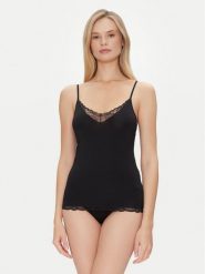 Ysabel Mora Top 19048 Czarny Slim Fit. Czarne koszule nocne damskie ysabel mora, s, bez wzorów, z syntetyku, bez ramiączek. Za 59.99 zł.