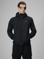 4F Kurtka softshell wiatroodporna membrana 5000 męska - czarna S. Czarne kurtki męskie 4f, m, bez wzorów, z materiału, bez kaptura. Za 349.99 zł.