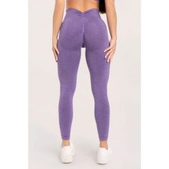 Legginsy fitness damskie Gym Glamour seamless deep push up. Niebieskie legginsy damskie GYM GLAMOUR, l, bez wzorów, na fitness i siłownię. Za 169.99 zł.
