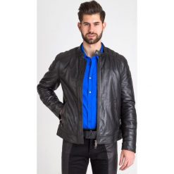 KURTKA SKÓRZANA VERSACE JEANS. Czarne kurtki męskie Versace Jeans, m, bez wzorów, z jeansu, bez kaptura. Za 1,523.40 zł.