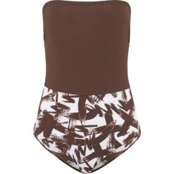 Kostium kąpielowy shape bonprix brązowo-biały. Kostiumy jednoczęściowe damskie marki NABAIJI. Za 79.99 zł.