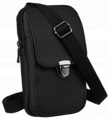 Mini torebka damska Rovicky DHN-201-CLB czarna. Czarne torebki do ręki damskie ROVICKY, bez wzorów, ze skóry ekologicznej, bez dodatków. Za 69.99 zł.