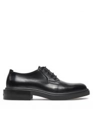 Calvin Klein Półbuty Postman Derby HM0HM01837 Czarny. Czarne eleganckie półbuty Calvin Klein, ze skóry, wizytowe, bez zapięcia. Za 569.99 zł.