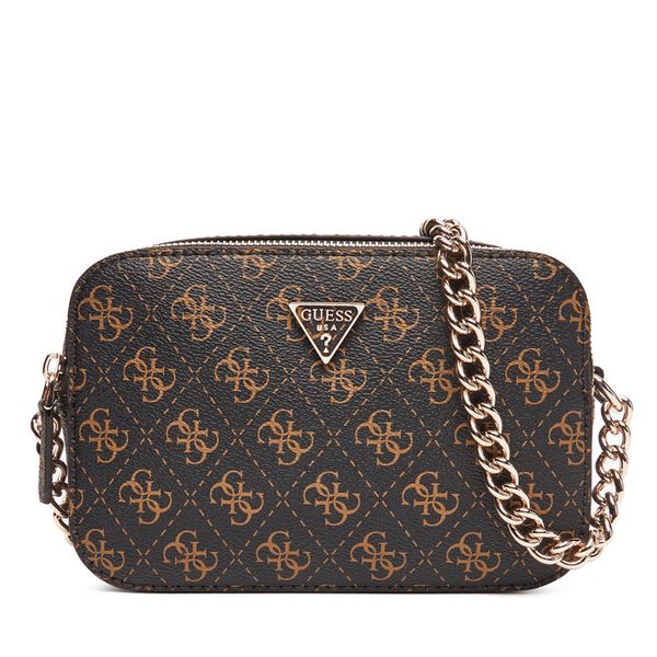 Torebka Guess. Brązowe torebki do ręki damskie Guess, z aplikacjami, wizytowe, bez dodatków. Za 379.99 zł.