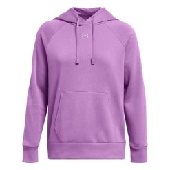 Damska Bluza Z Kapturem Rival Fleece Hoodie. Fioletowe bluzy damskie Under Armour, bez wzorów, z kapturem. Za 359.99 zł.