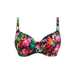 Damski top do kostiumu kąpielowego typu plunge Freya Kailua Shores. Niebieskie topy damskie Freya, l, bez wzorów, bez kołnierzyka, bez ramiączek. Za 241.50 zł.