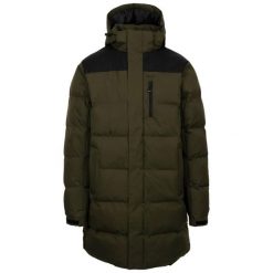 Długa kurtka z kapturem Trespass Clipster. Zielone kurtki męskie Trespass, m, bez wzorów, z materiału, casualowe, z kapturem. Za 348.99 zł.