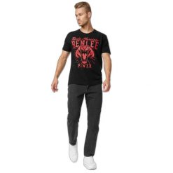 T-shirt o klasycznym kroju Benlee Tigerpower. Czarne t-shirty męskie BENLEE, m, bez wzorów, z bawełny, klasyczne, bez kołnierzyka. Za 135.00 zł.