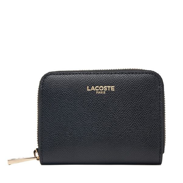 Portfel Lacoste. Czarne portfele damskie Lacoste, bez wzorów. Za 474.99 zł.