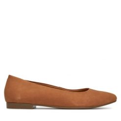 Baleriny Lasocki. Brązowe baleriny damskie Lasocki, bez wzorów, bez obcasa. Za 139.99 zł.