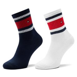 Skarpety długie Tommy Hilfiger. Niebieskie skarpety damskie Tommy Hilfiger, bez wzorów. Za 59.99 zł.