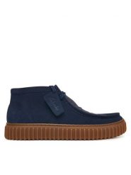 Clarks Trzewiki Torhill Hi 26183427 Granatowy. Niebieskie botki męskie Clarks, bez wzorów, ze skóry, bez zapięcia. Za 459.99 zł.