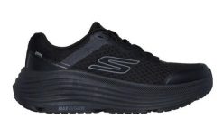 Buty SKECHERS MAX CUSHIONING ENDEA Czarny. Czarne obuwie sportowe damskie Skechers, bez wzorów, z materiału, do biegania. Za 323.99 zł.