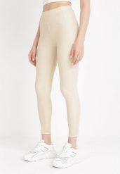 Jasnobeżowe Legginsy Amarhiphae. Brązowe legginsy damskie Born2be, m, z aplikacjami, z dzianiny, długie. Za 49.99 zł.
