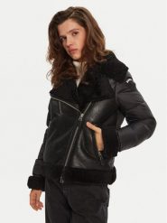 Blauer Kożuch 24WBLDL01417 Czarny Regular Fit. Czarne płaszcze damskie Blauer, xxl, bez wzorów, z syntetyku, bez kaptura. Za 4,449.00 zł.
