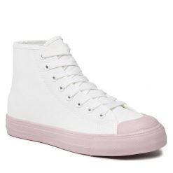 Trampki Jenny Fairy. Białe półbuty damskie Jenny Fairy, bez wzorów, bez zapięcia. Za 89.99 zł.