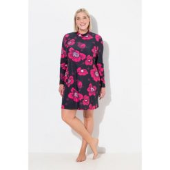 Damskie Sukienka kąpielowa kwiaty miękkie miseczki długi rękaw stójka UPF 50+. Czarne kostiumy jednoczęściowe damskie Ulla Popken, plus size, bez wzorów, z elastanu, sportowe, plus size. Za 349.99 zł.