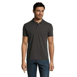 Męska Koszulka Polo Perfect Heather. Szare koszulki polo męskie SOL'S, l, bez wzorów, z bawełny, bez ramiączek. Za 68.99 zł.