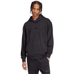 Bluza męska adidas ALL SZN Fleece. Czarne bluzy męskie Adidas, m, bez wzorów, z bawełny, bez kaptura. Za 195.99 zł.