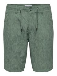 Only & Sons Szorty materiałowe Leo 22028301 Zielony Regular Fit. Zielone szorty męskie Only & Sons, m, bez wzorów, z bawełny. Za 99.99 zł.