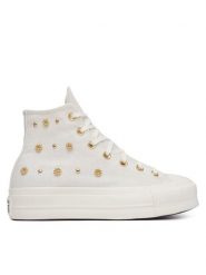Converse Trampki Chuck Taylor All Star Heathered Glam A16892C Écru. Białe trampki i tenisówki damskie Converse, bez wzorów, z materiału, retro, bez zapięcia. Za 449.99 zł.
