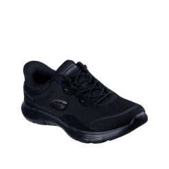 Buty Skechers Flex Appeal 5.0 Czarny. Czarne obuwie sportowe damskie Skechers, bez wzorów, z materiału, do biegania. Za 394.55 zł.