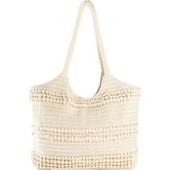 Torba shopper materiałowa. Brązowe torebki shopper damskie bonprix, bez wzorów, z materiału, bez dodatków. Za 129.99 zł.