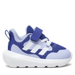 Sneakersy adidas. Niebieskie trampki i tenisówki chłopięce Adidas, bez wzorów, bez zapięcia. Za 129.99 zł.