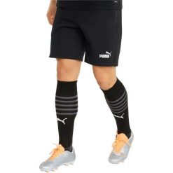Spodenki męskie Puma Teamfinal Casuals Shorts. Czarne krótkie spodenki sportowe męskie Puma, m, bez wzorów, z bawełny, do biegania. Za 79.90 zł.