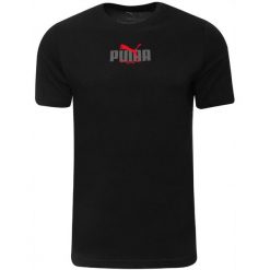 Koszulka na co dzień Męska Puma T-Shirt Bawełniana Sportowa. Czarne koszulki sportowe męskie Puma, m, bez wzorów, z bawełny, sportowe, bez kołnierzyka. Za 99.00 zł.