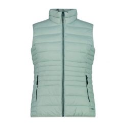 Bezrękawnik z zamkiem Sorona dla kobiet CMP. Zielone kurtki sportowe damskie CMP, na lato, bez wzorów, bez kaptura, trekkingowe. Za 356.00 zł.