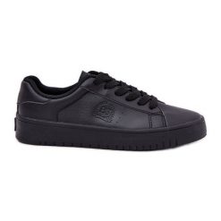 Niskie Trampki Damskie Z Eko Skóry Big Star NN274576 Czarne. Czarne trampki i tenisówki damskie bez wzorów, z gumy, retro, bez zapięcia. Za 221.62 zł.