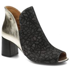 Czarne Botki Maciejka Eleganckie Skórzane Buty. Czarne botki damskie Maciejka, ze skóry, z otwartym noskiem, bez obcasa, na obcasie. Za 329.00 zł.
