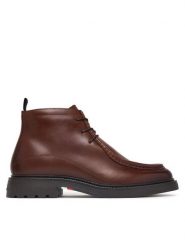 Tommy Hilfiger Trzewiki Corporate Casual Lth Moc Chukka FM0FM05987 Brązowy. Brązowe botki męskie Tommy Hilfiger, bez wzorów, ze skóry, casualowe, bez zapięcia. Za 749.99 zł.