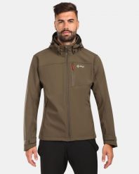 Męska kurtka softshell Kilpi RAVIO-M. Zielone kurtki męskie Kilpi, na jesień, m, bez wzorów, z materiału, klasyczne, z kapturem. Za 370.41 zł.
