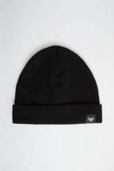 Czapka męska z wełną EMPORIO ARMANI. Czapki i kapelusze męskie Emporio Armani, bez wzorów, z wełny. W wyprzedaży za 389.35 zł.
