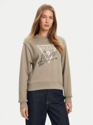 Guess Bluza W5YQ06 KB681 Zielony Regular Fit. Zielone bluzy damskie Guess, m, z aplikacjami, z syntetyku, bez kaptura. Za 299.99 zł.