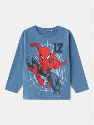 NAME IT Bluzka SPIDERMAN 13231947 Niebieski Regular Fit. Niebieskie t-shirty dla chłopców Name it, bez wzorów, z bawełny, bez ramiączek. Za 39.99 zł.