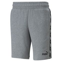 Męskie szorty Essentials+ Tape PUMA Medium Gray Heather. Szare buty sportowe męskie Puma, bez zapięcia, na fitness i siłownię. W wyprzedaży za 127.80 zł.