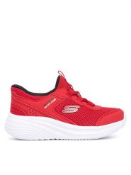 Skechers Sneakersy Slip-ins: Bounder Pro 404208N/RED Czerwony. Czerwone buty sportowe chłopięce Skechers, bez wzorów, z materiału, bez zapięcia. Za 159.99 zł.