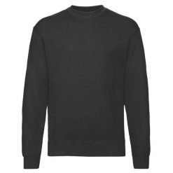 Męska Klasyczna Bluza Wkładana Przez Głowę. Czarne bluzy męskie Fruit of the Loom, m, bez wzorów, bez kaptura. Za 62.99 zł.