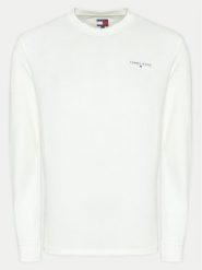 Tommy Jeans Longsleeve Linear DM0DM21138 Biały Slim Fit. Białe bluzki z długim rękawem męskie Tommy Jeans, m, bez wzorów, z bawełny, bez kołnierzyka. Za 109.99 zł.